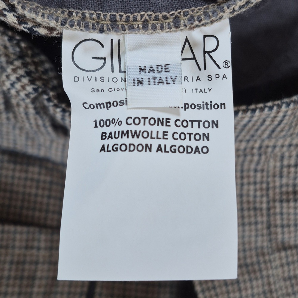 Ice Iceberg Gilmar Jogger Pants Mens 34 Brown Houndstooth Made in Italy - Picture 4 of 13